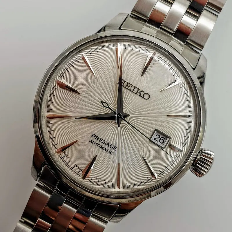 Seiko Men's  Presage Cocktail Time Silver Dial Watch | SRPG23J1